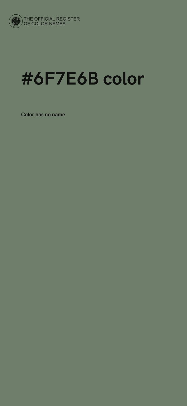 #6F7E6B color image
