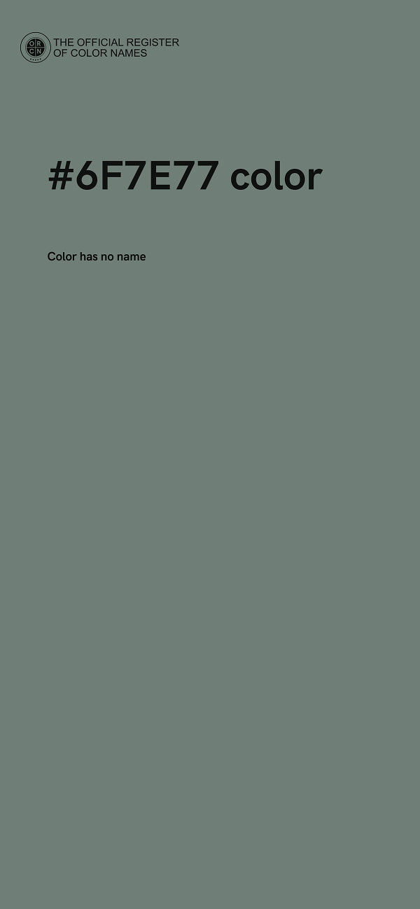 #6F7E77 color image