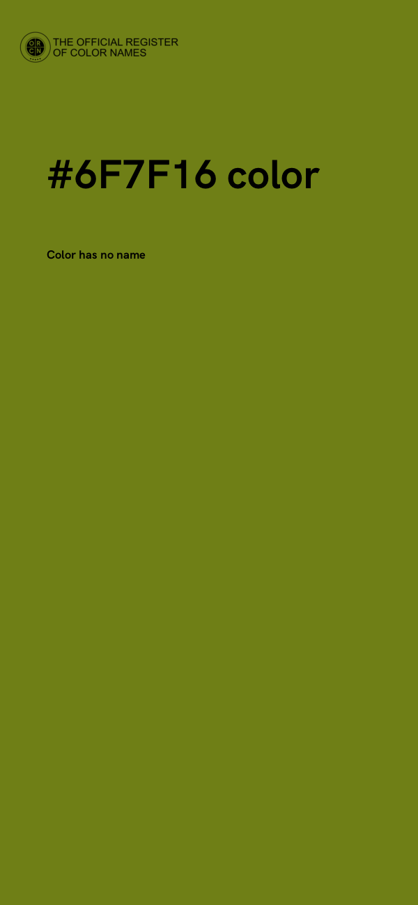 #6F7F16 color image