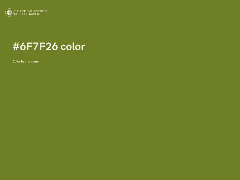 #6F7F26 color image