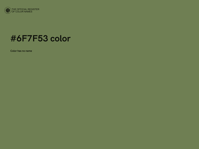 #6F7F53 color image