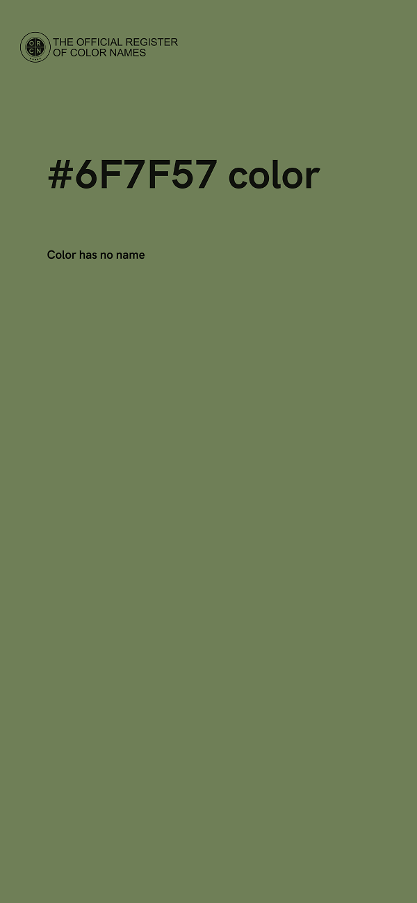 #6F7F57 color image