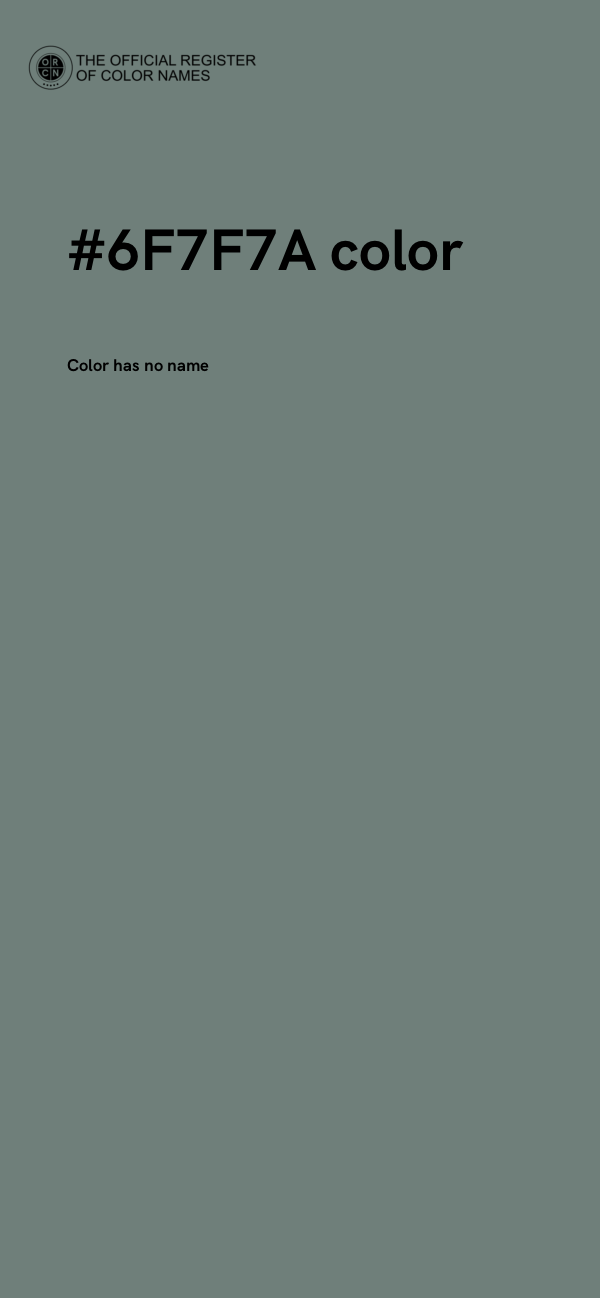 #6F7F7A color image