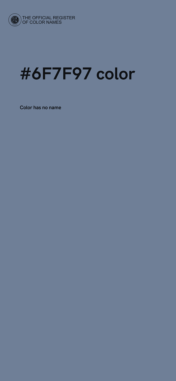 #6F7F97 color image