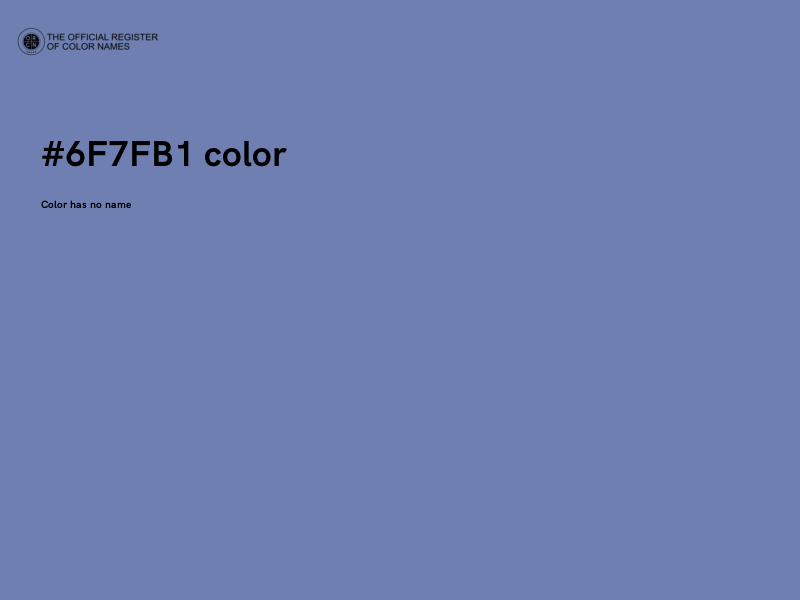 #6F7FB1 color image