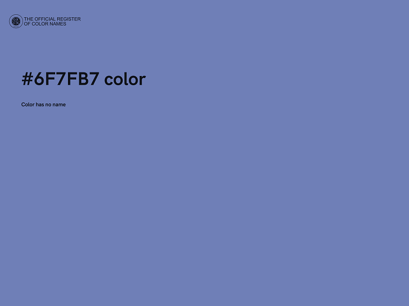 #6F7FB7 color image