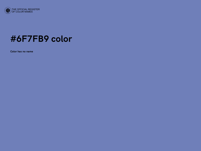 #6F7FB9 color image