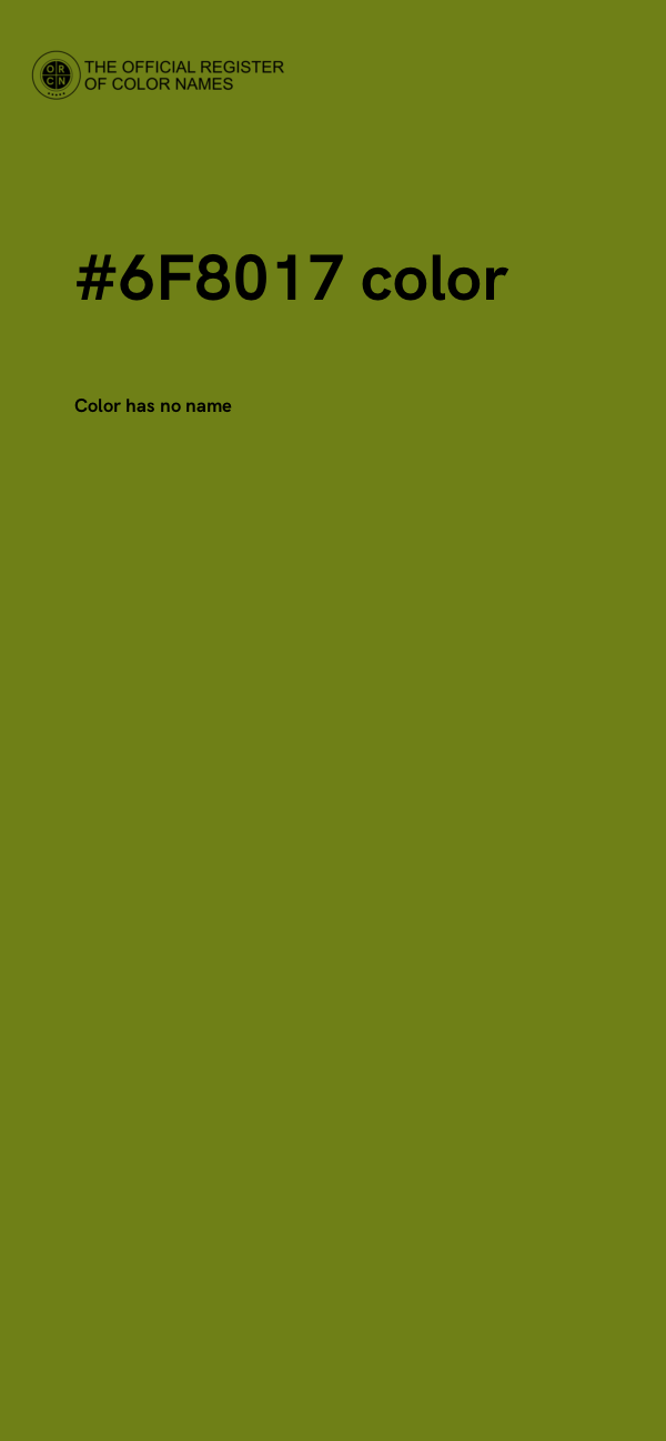 #6F8017 color image