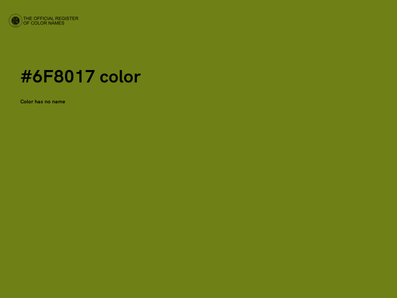 #6F8017 color image