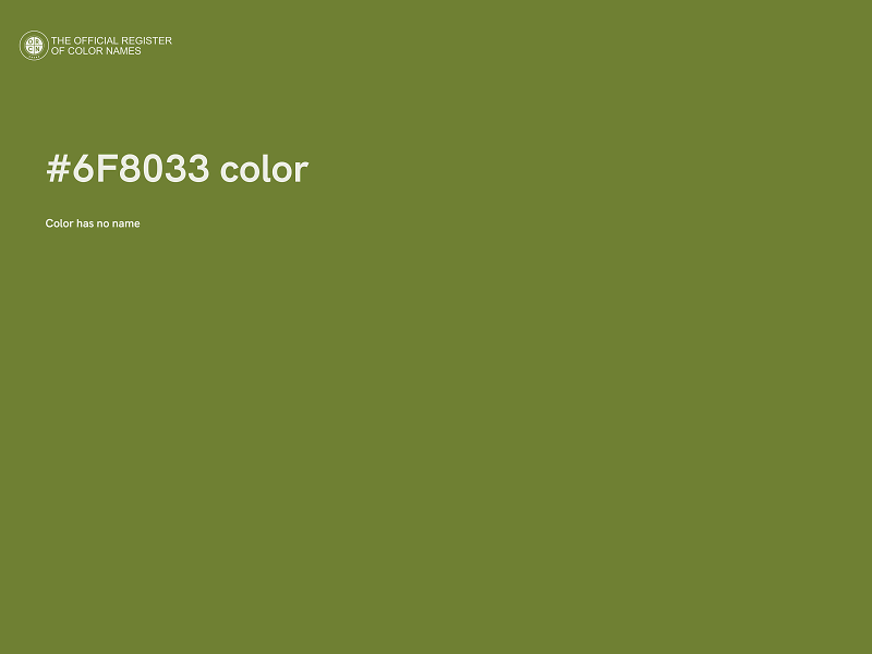 #6F8033 color image