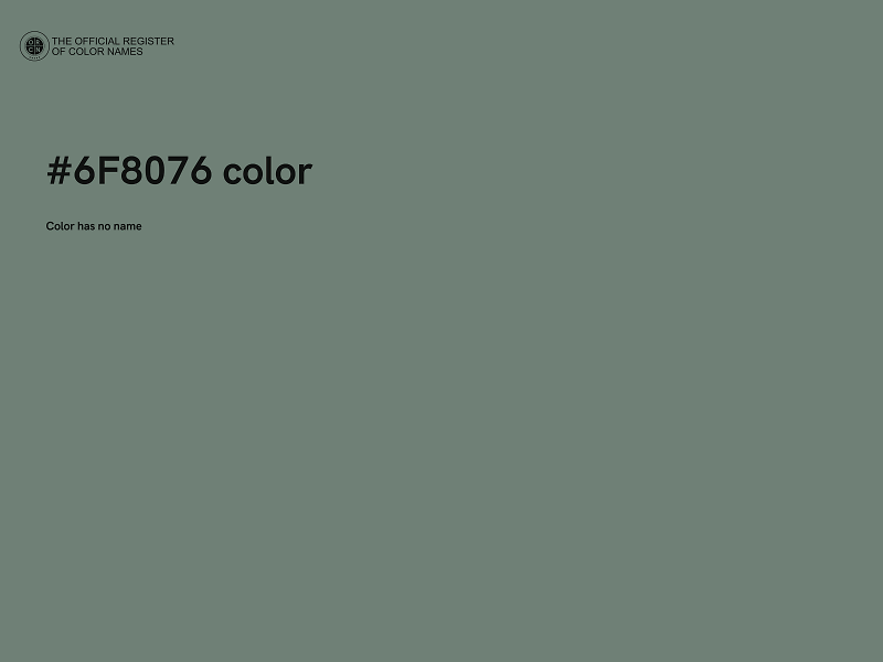 #6F8076 color image