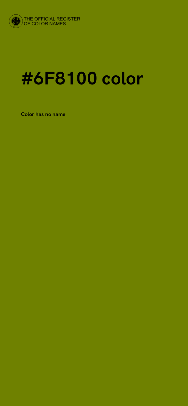 #6F8100 color image