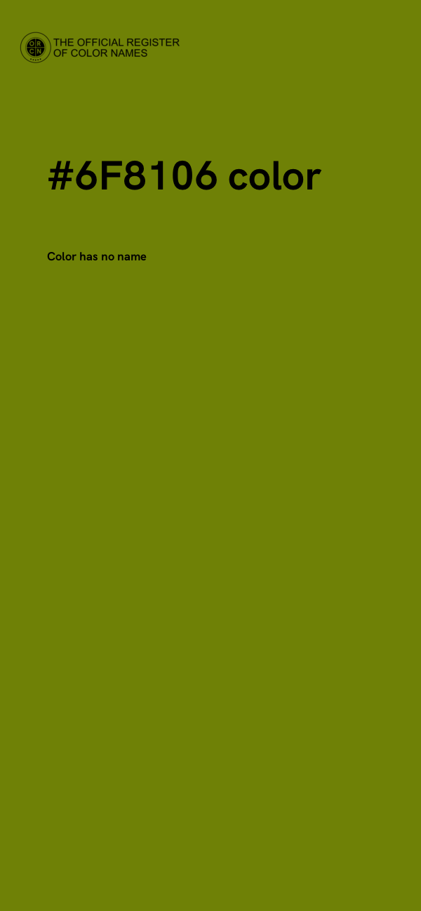 #6F8106 color image