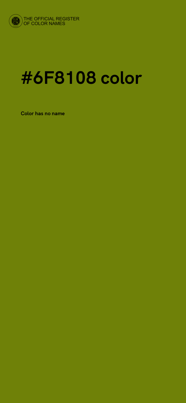 #6F8108 color image