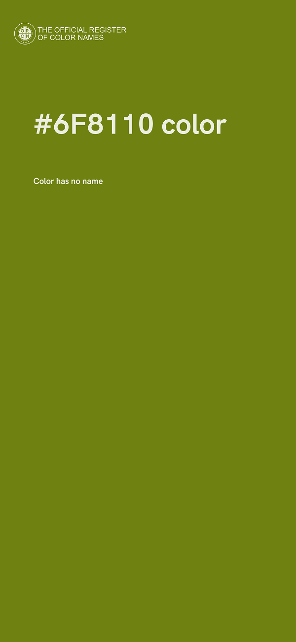 #6F8110 color image