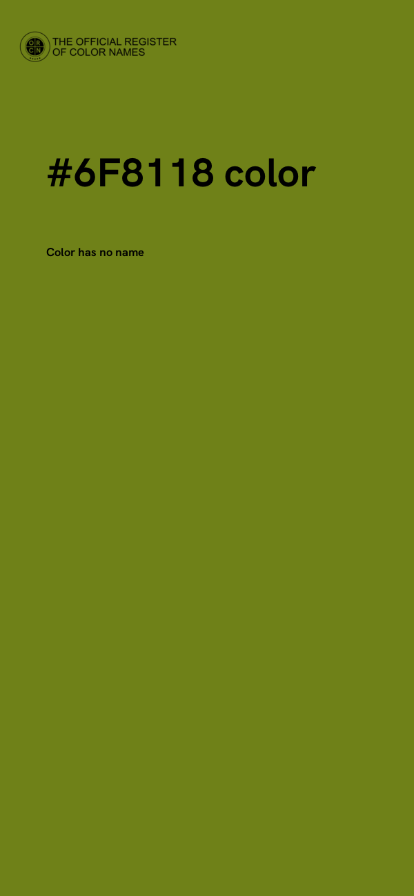 #6F8118 color image