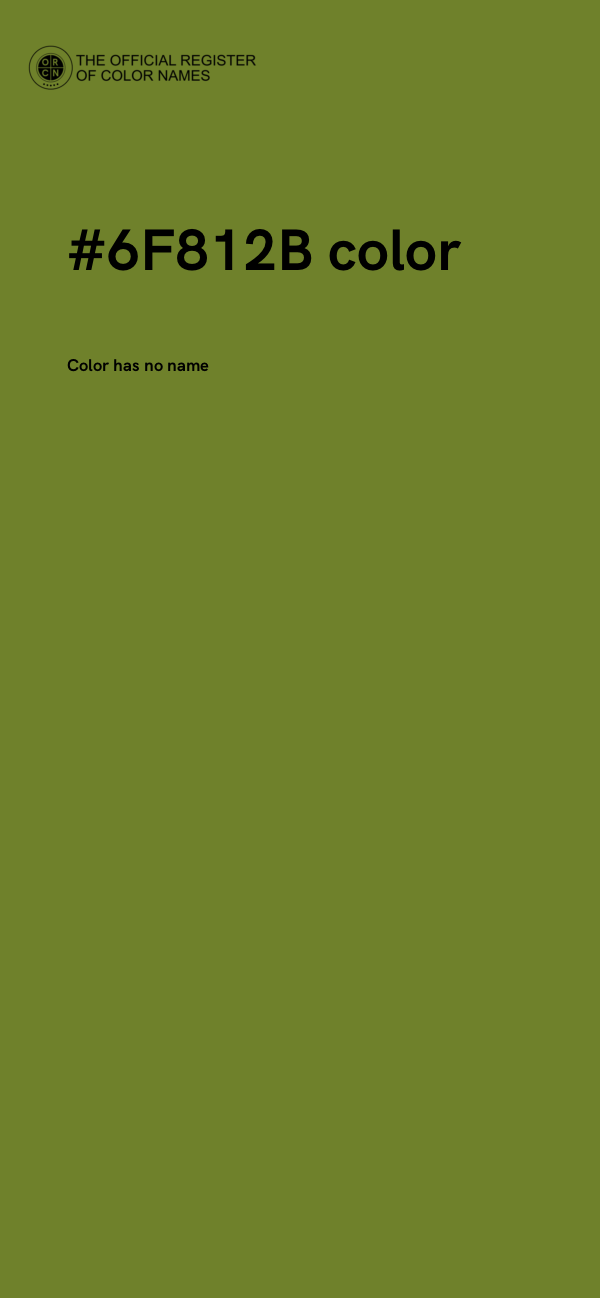 #6F812B color image
