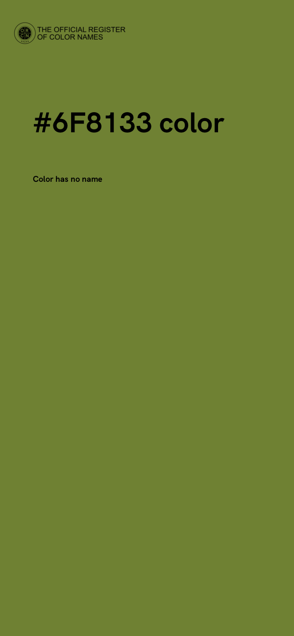 #6F8133 color image