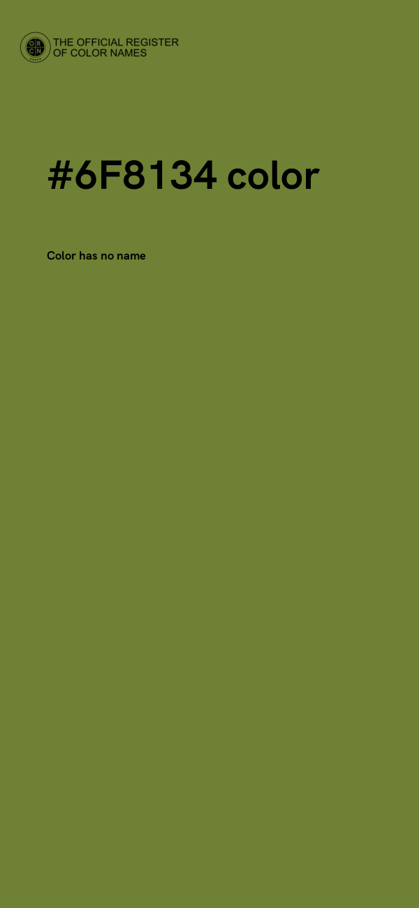 #6F8134 color image