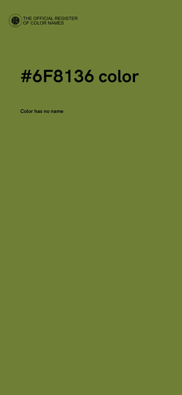 #6F8136 color image