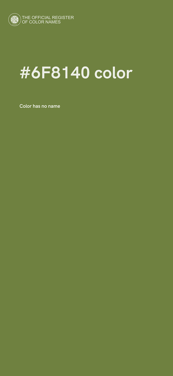 #6F8140 color image