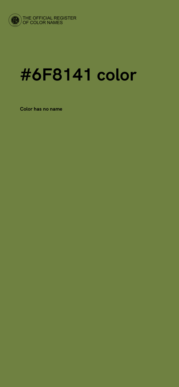 #6F8141 color image