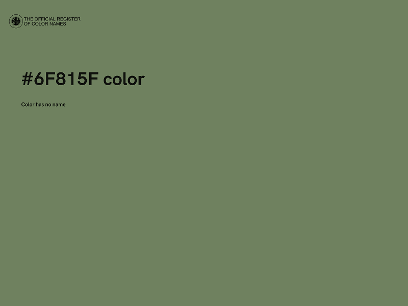 #6F815F color image