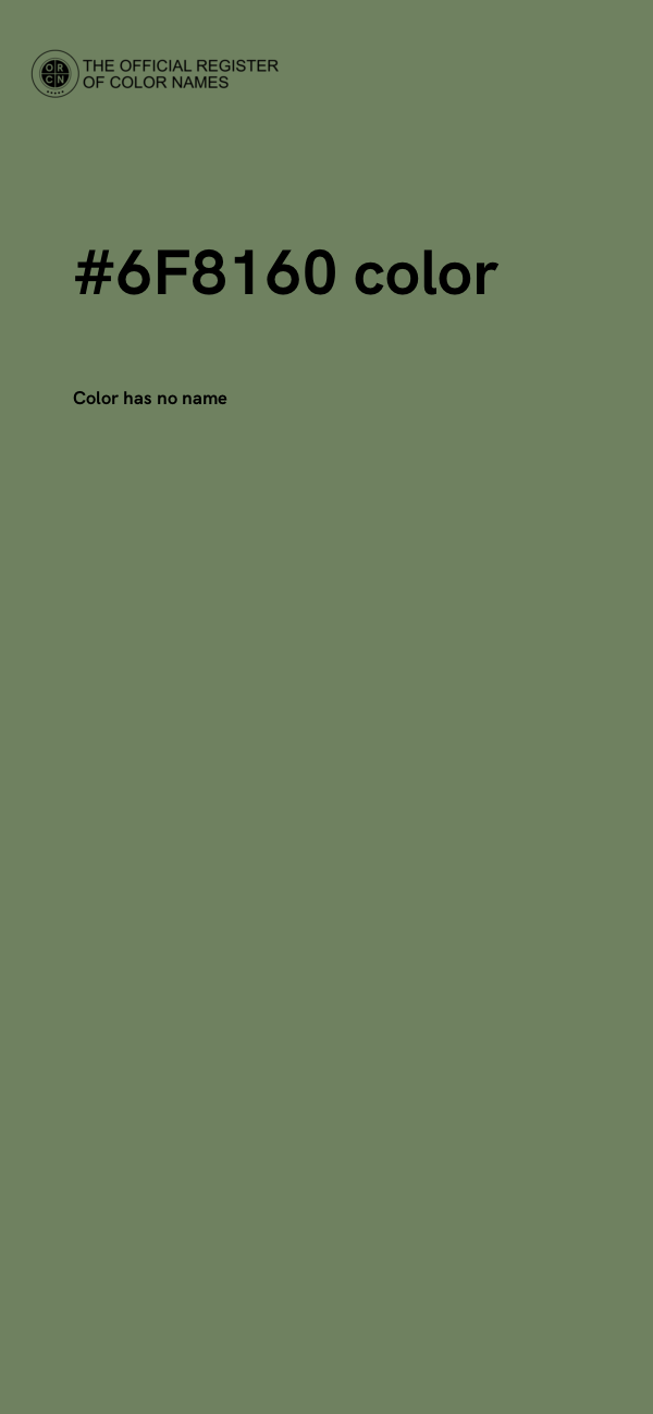 #6F8160 color image