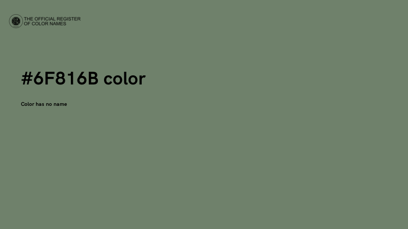 #6F816B color image