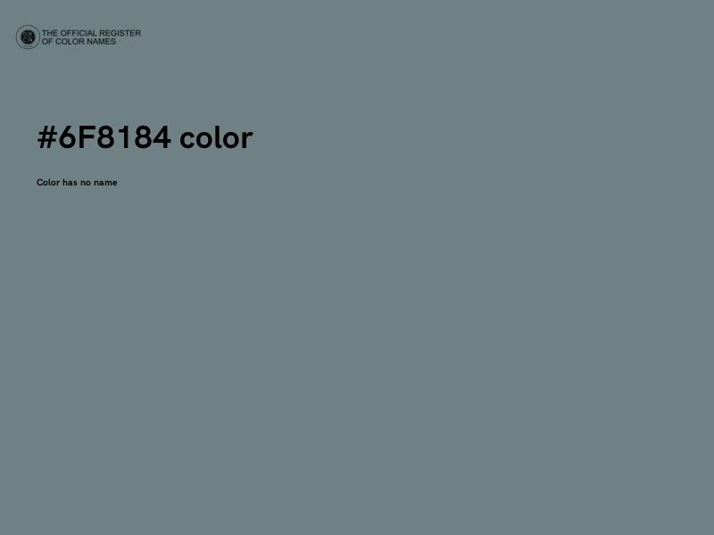#6F8184 color image
