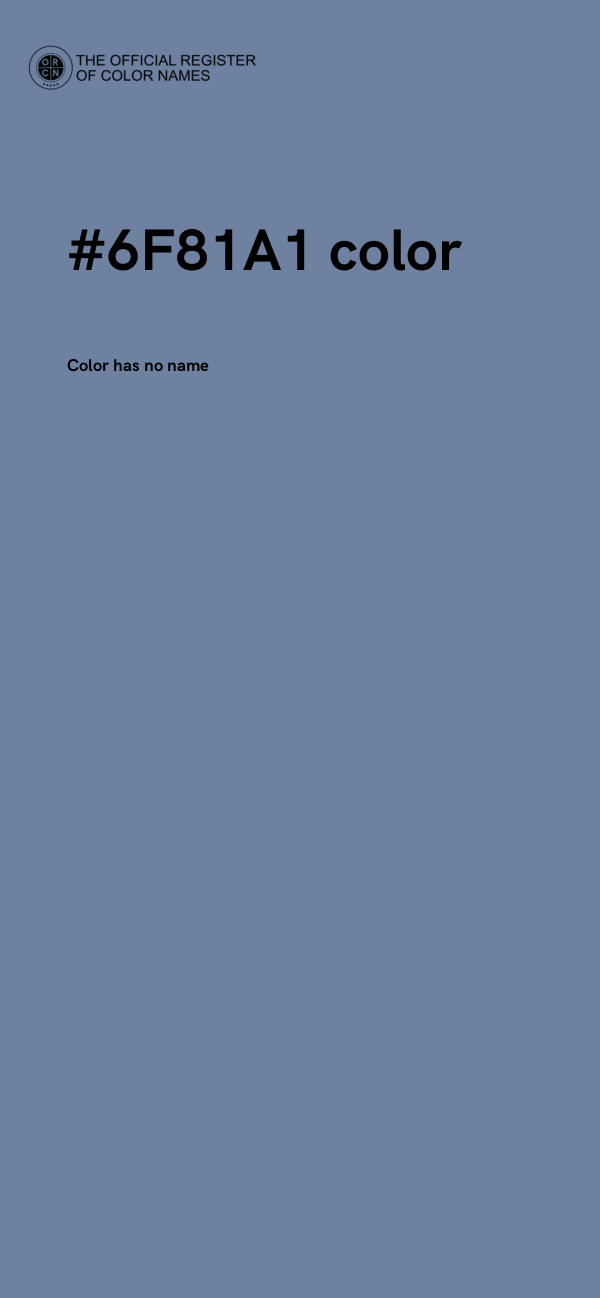 #6F81A1 color image