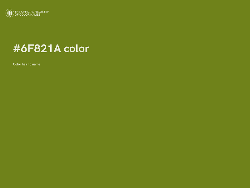 #6F821A color image