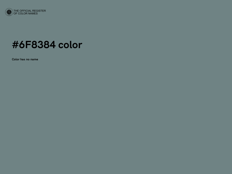 #6F8384 color image