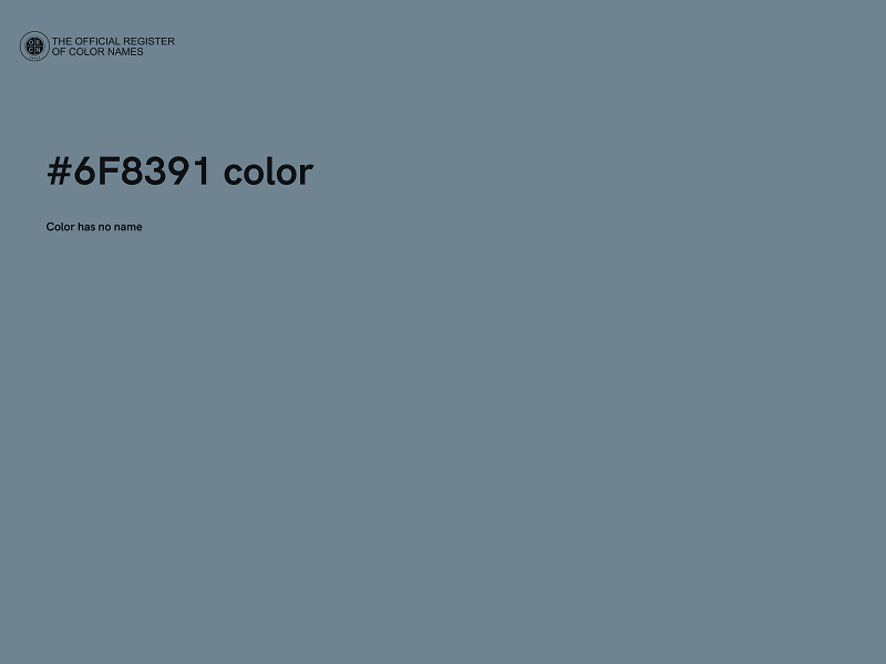 #6F8391 color image