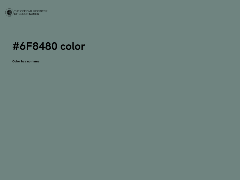 #6F8480 color image