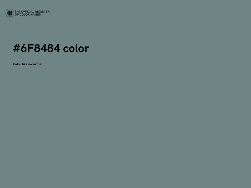 #6F8484 color image