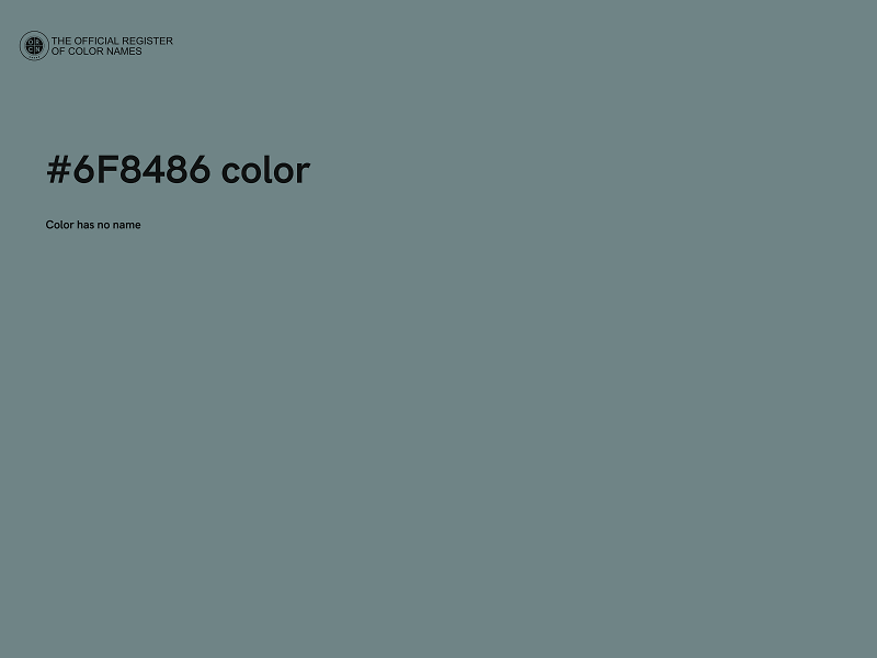 #6F8486 color image
