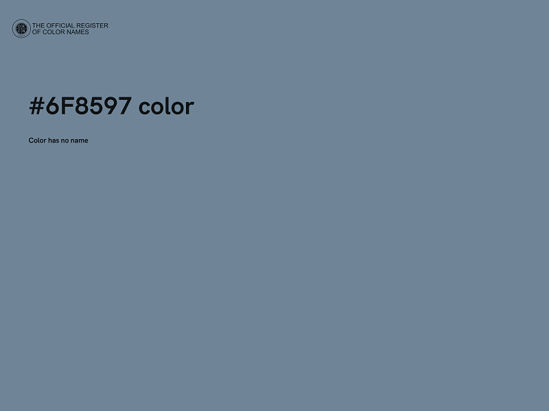 #6F8597 color image