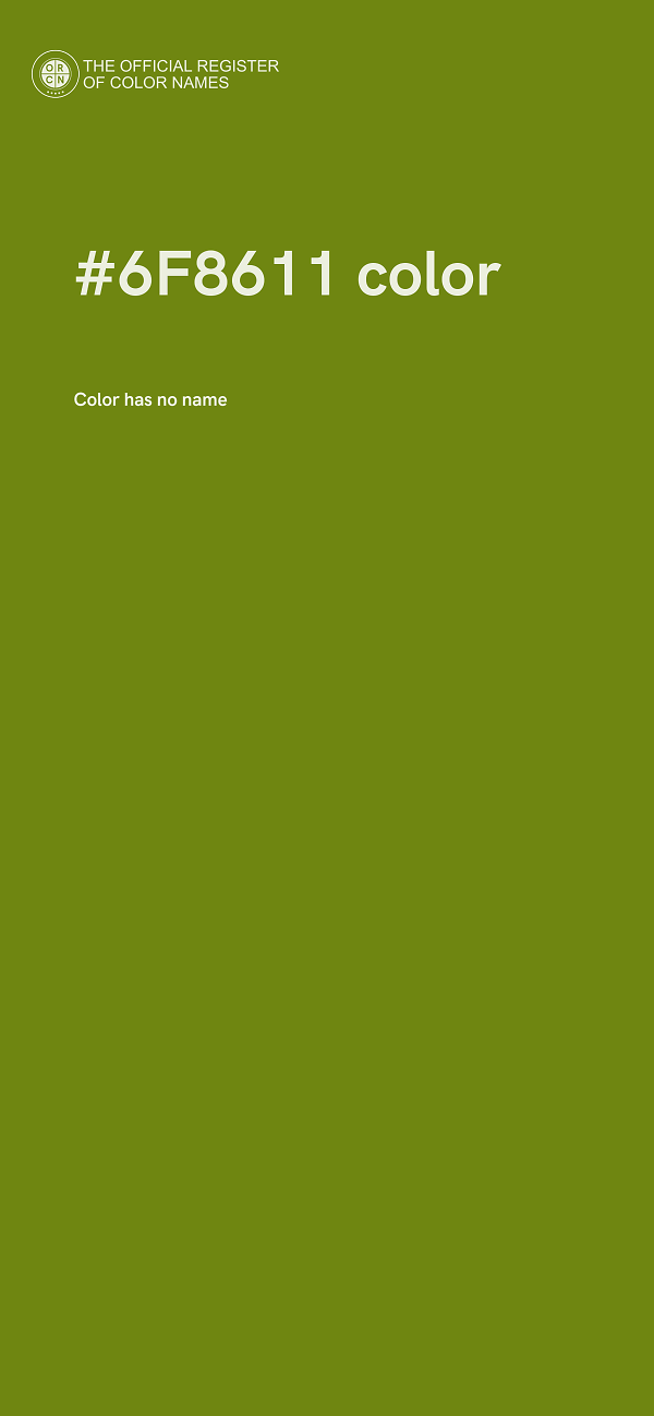 #6F8611 color image