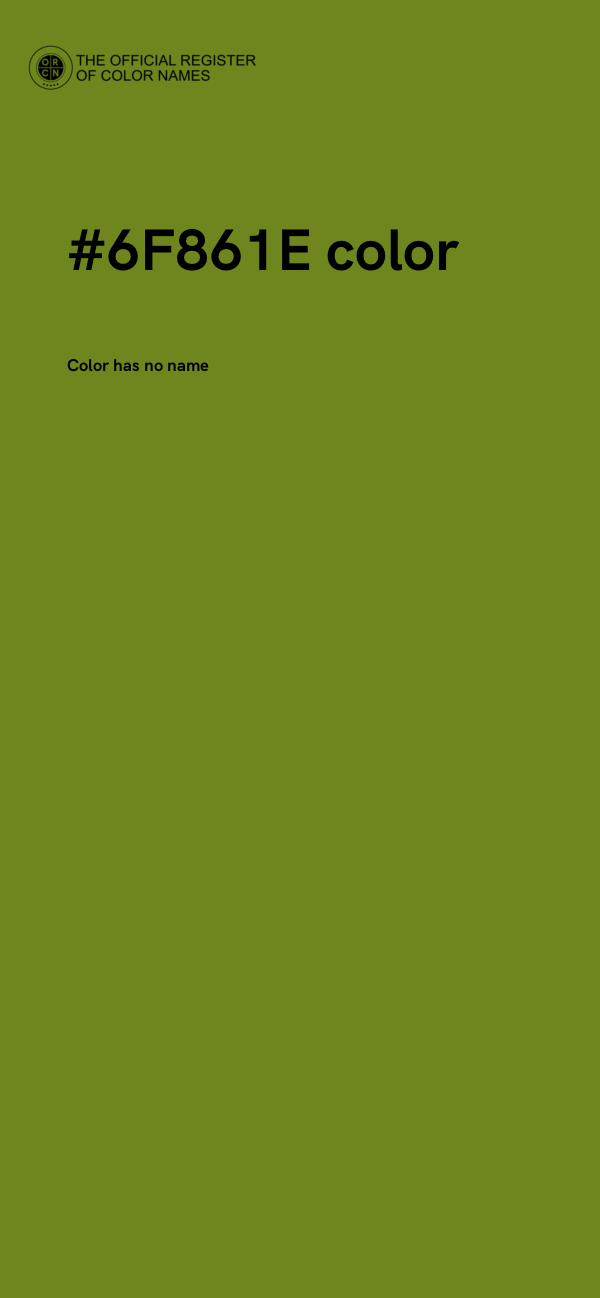 #6F861E color image