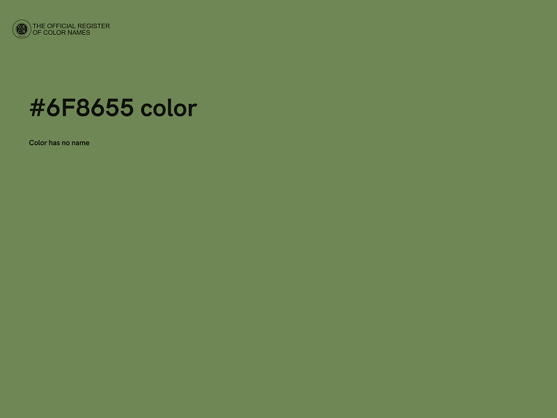 #6F8655 color image