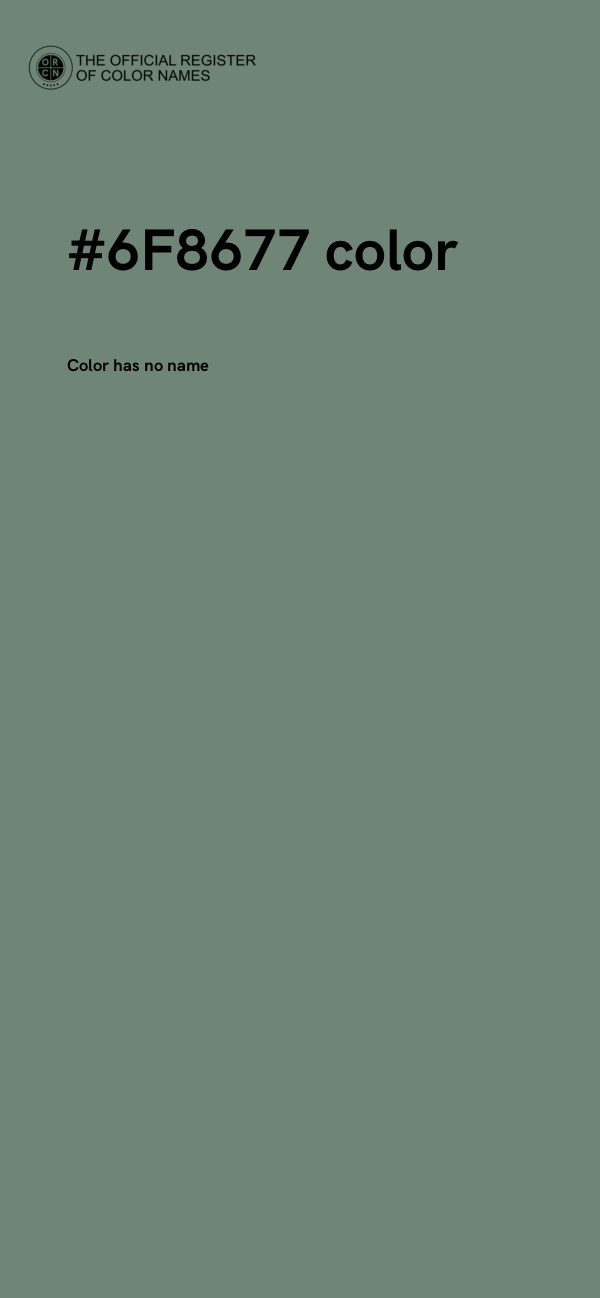 #6F8677 color image