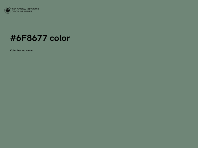 #6F8677 color image