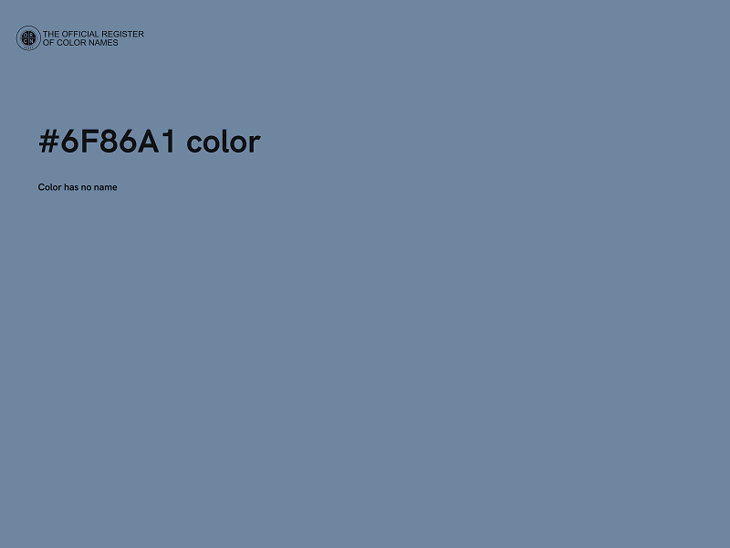 #6F86A1 color image