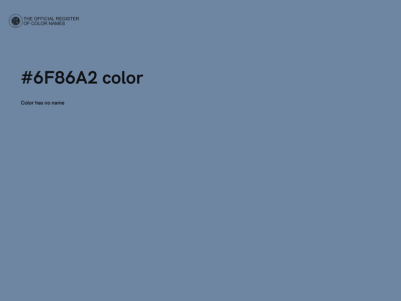 #6F86A2 color image