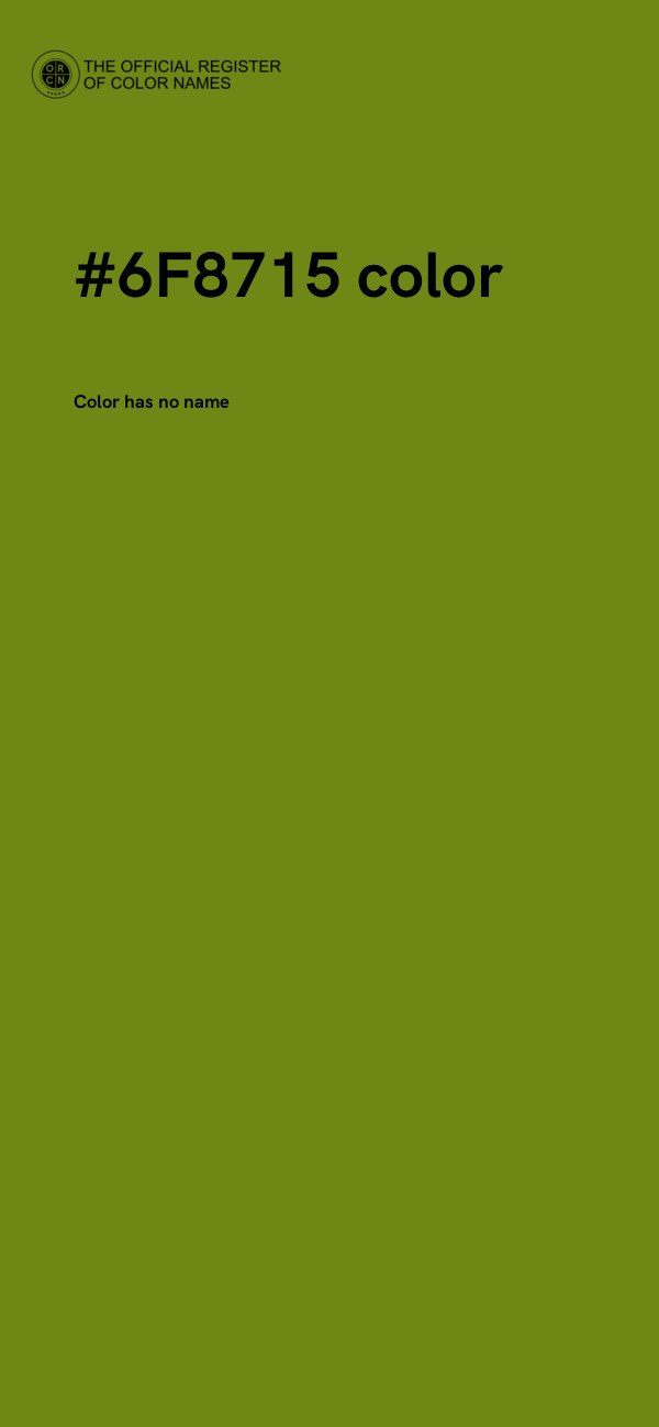 #6F8715 color image