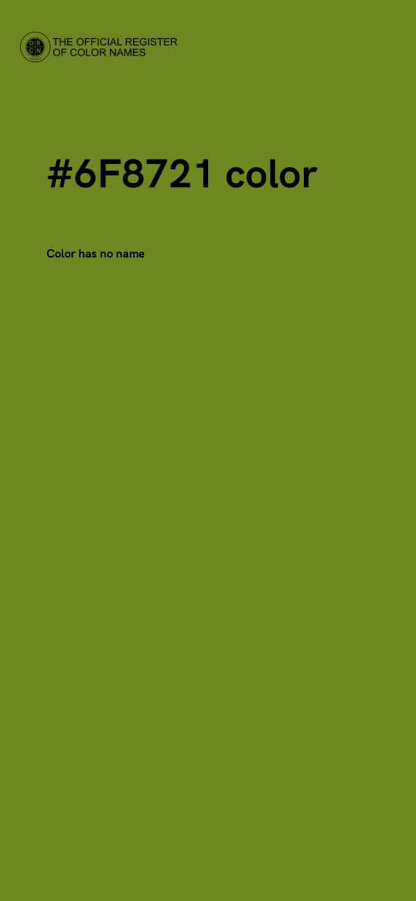 #6F8721 color image