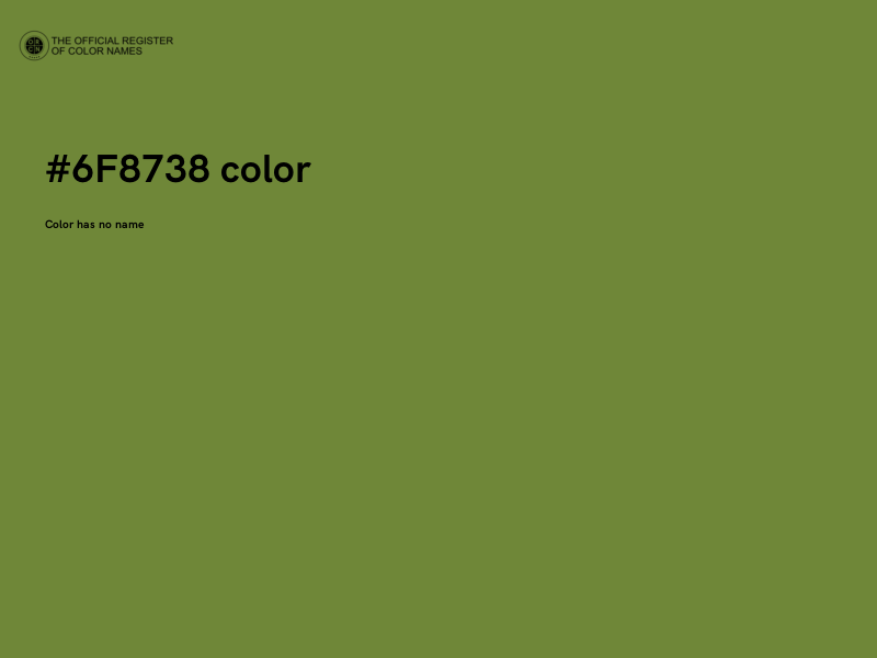 #6F8738 color image