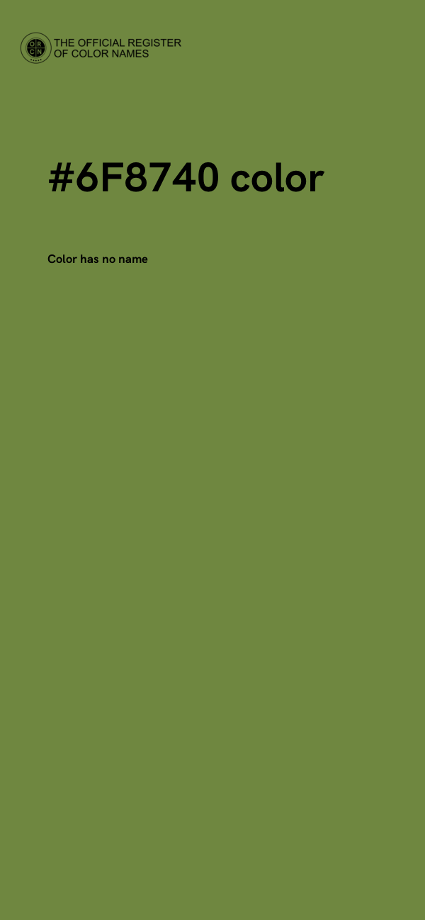 #6F8740 color image