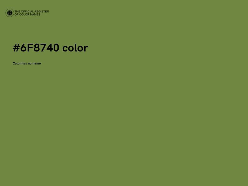 #6F8740 color image